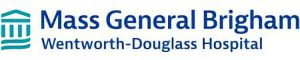 Mass General Brigham Wentworth-Douglass Hospital sponsor logo.